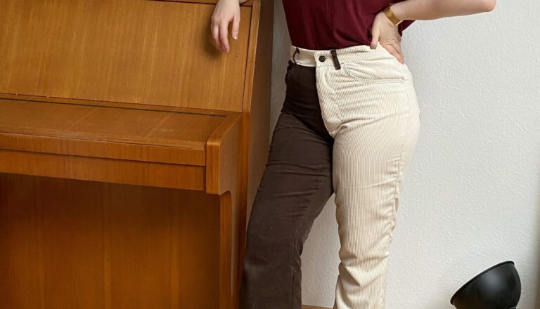 Two-toned Corduroy Pants